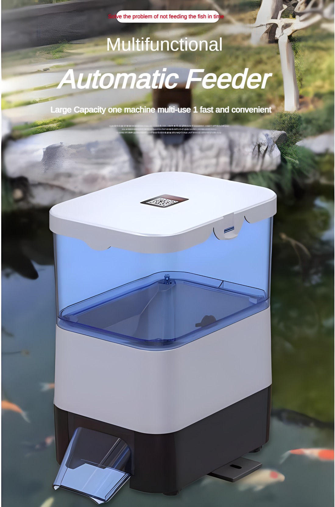 Aquarium Fertilizer - Alimentador Automático de Peixes EVNICE, Alimentador