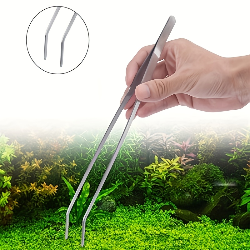 Planted Aquarium Cleaning - Pinças de aço inoxidável para remover