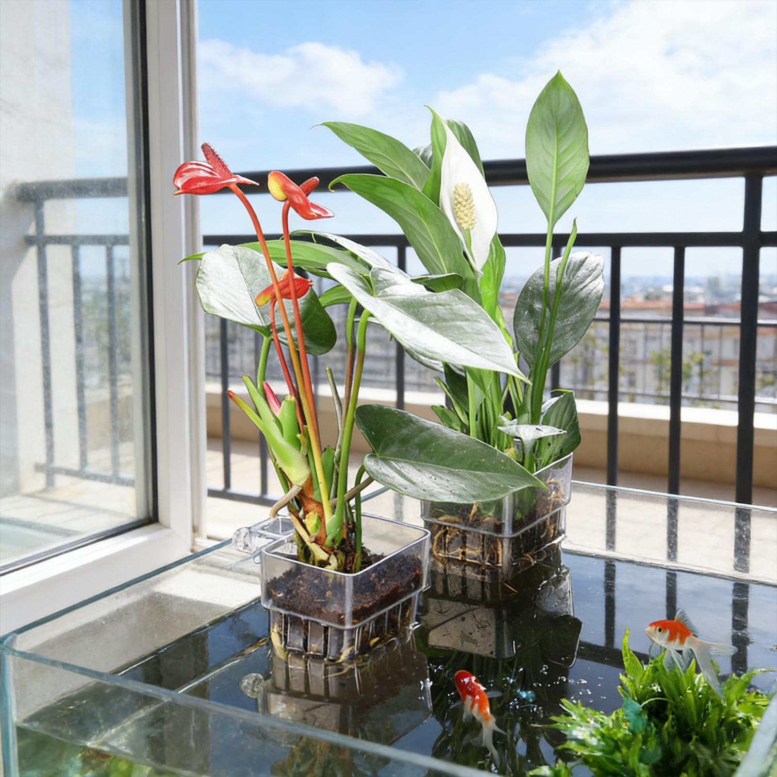 Cesta Transparente para Planta - Aquarium Plant Holder avaliação e preço