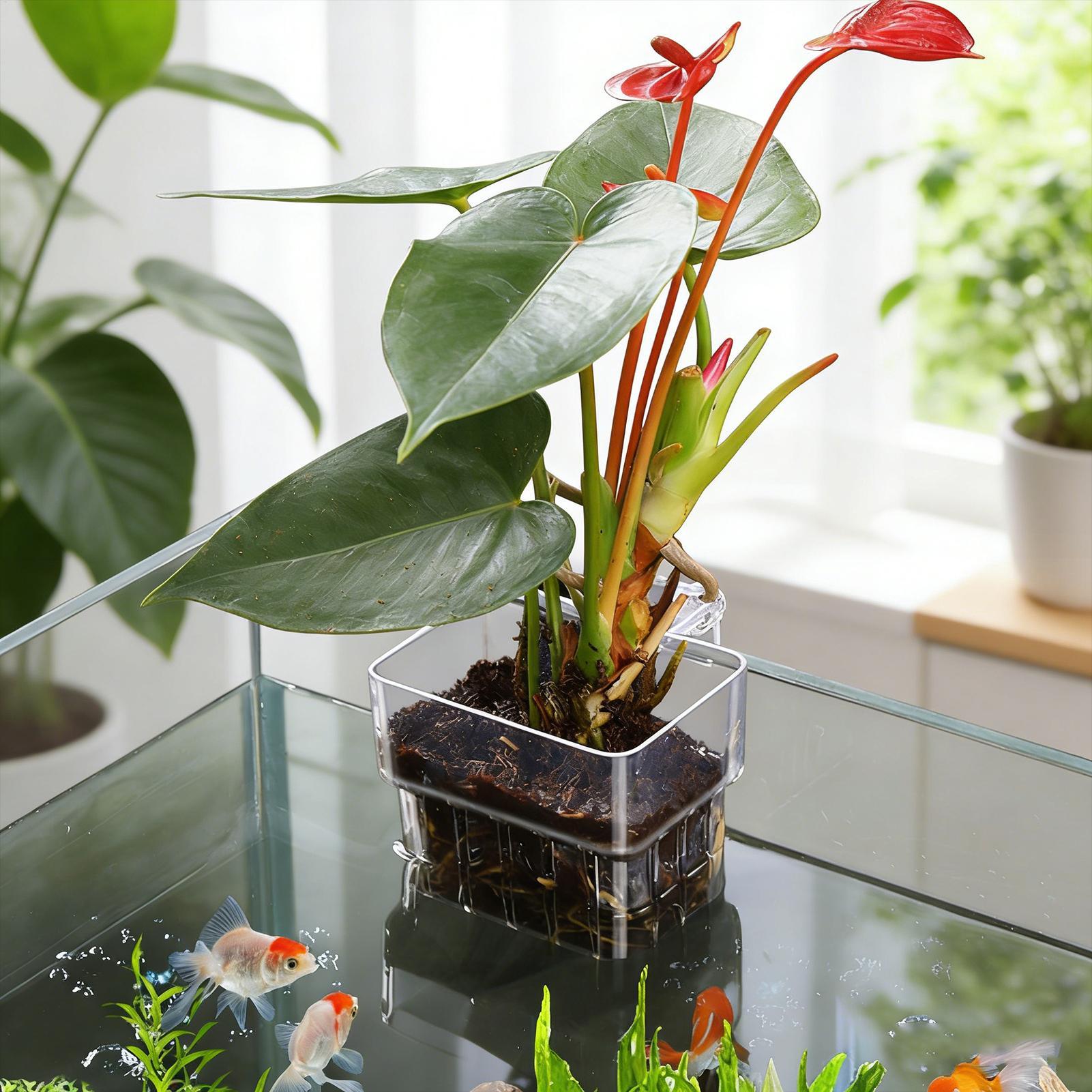 Cesta Transparente para Planta - Aquarium Plant Holder avaliação e preço