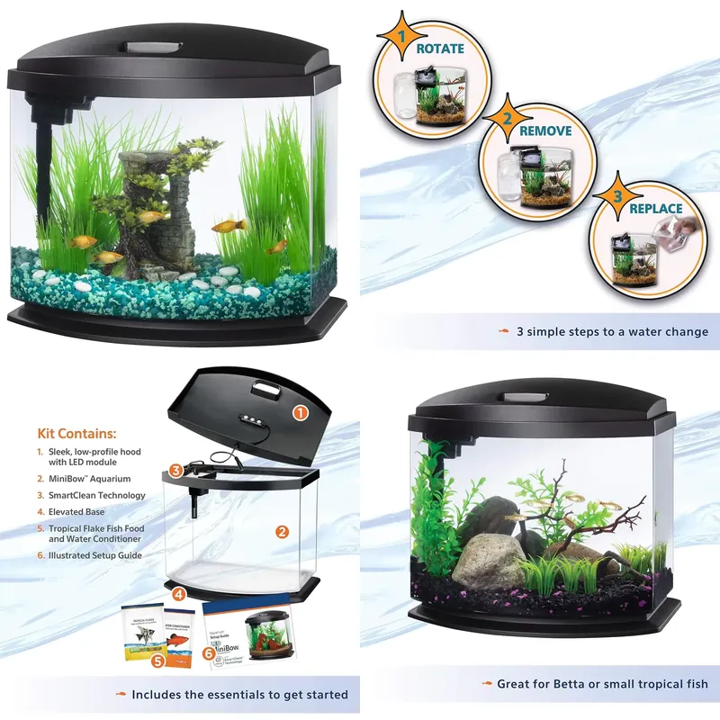 Aquário de Vidro Acrílico Pers - Aquarium Planted Tank Filter avaliação e preço