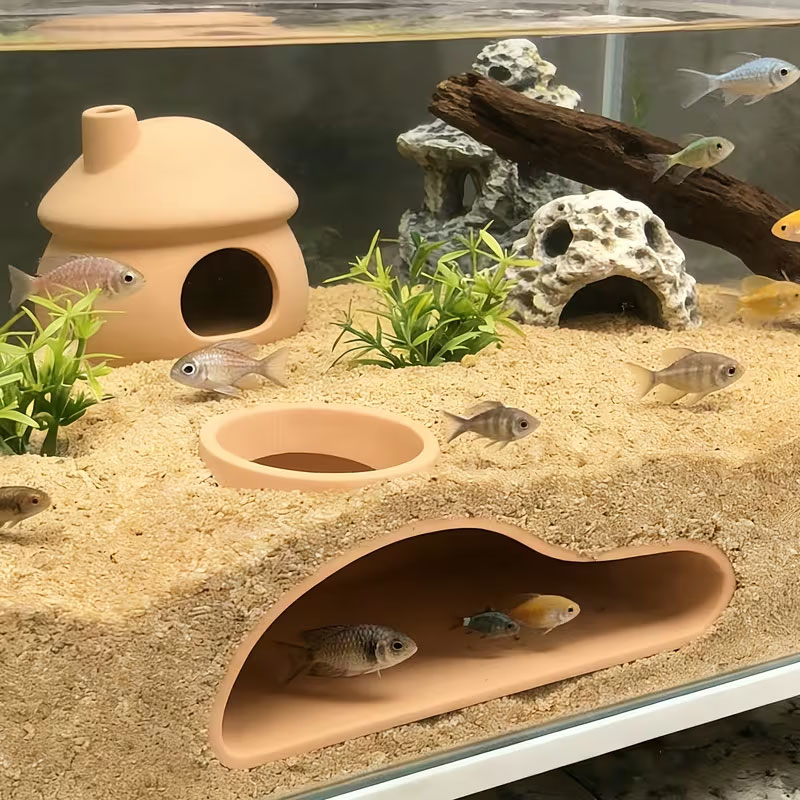 Túnel de Esconderijo para Peix - Aquarium Plants Live avaliação e preço
